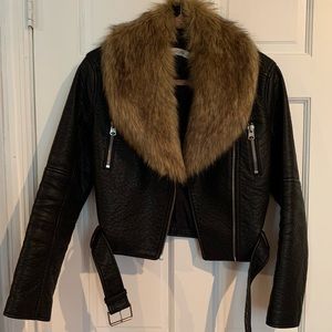 Abercrombie Vegan Leather Biker Jacket
